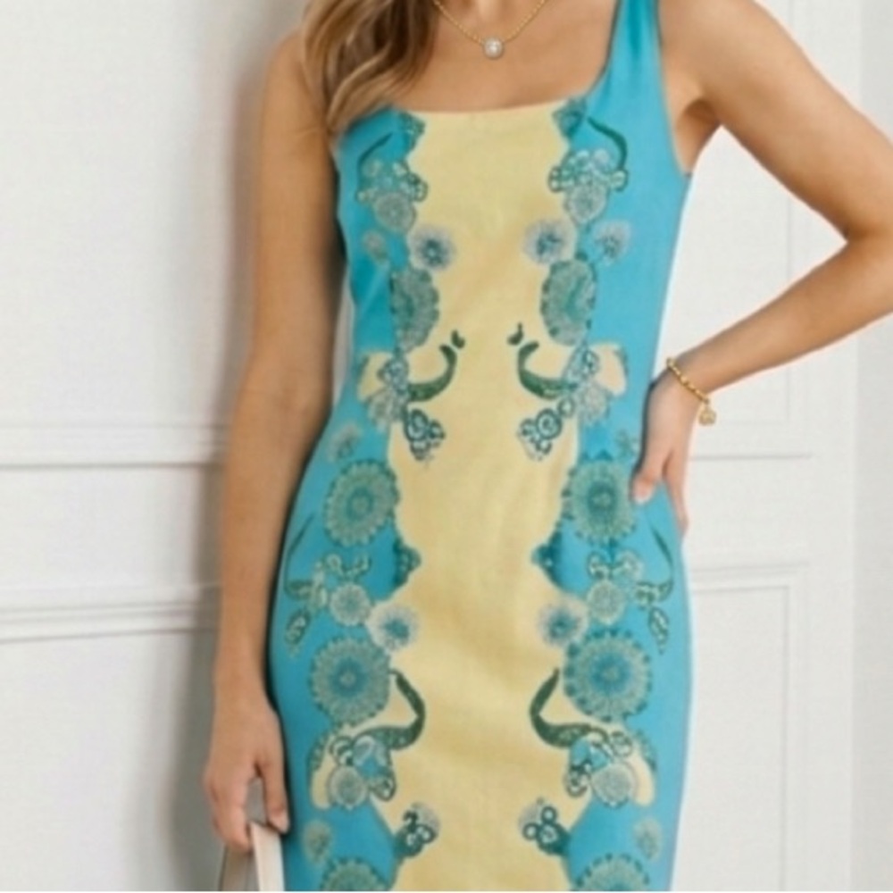 NWOT ANNA CATE Minnie Midi Dress Size XS in Coastal - Picture 3 of 11